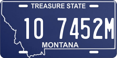 MT license plate 107452M