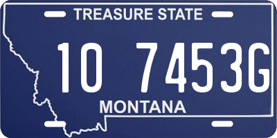 MT license plate 107453G