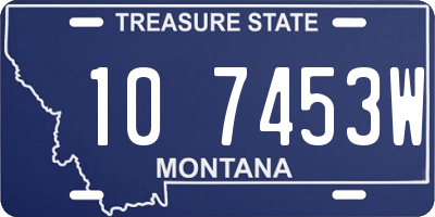 MT license plate 107453W