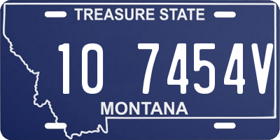 MT license plate 107454V