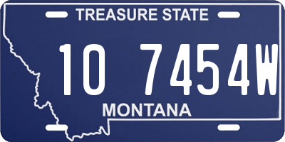 MT license plate 107454W