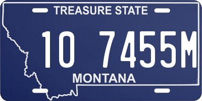 MT license plate 107455M