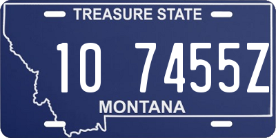 MT license plate 107455Z