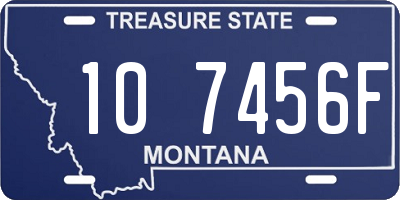 MT license plate 107456F