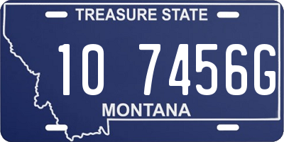 MT license plate 107456G