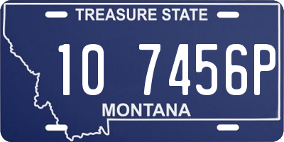 MT license plate 107456P