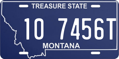 MT license plate 107456T