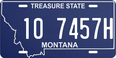 MT license plate 107457H