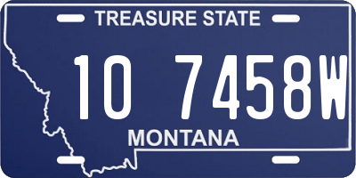 MT license plate 107458W