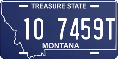 MT license plate 107459T