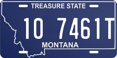 MT license plate 107461T