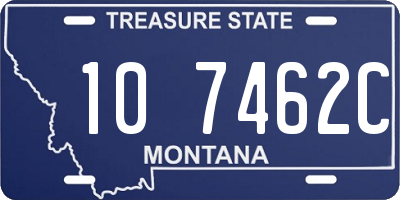 MT license plate 107462C