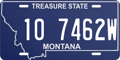 MT license plate 107462W