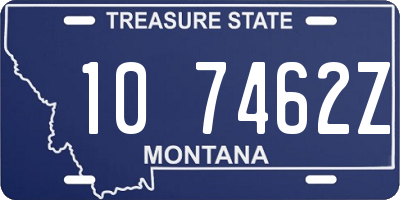 MT license plate 107462Z