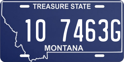 MT license plate 107463G
