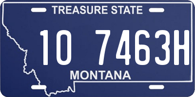 MT license plate 107463H