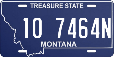 MT license plate 107464N