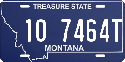 MT license plate 107464T