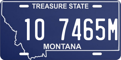 MT license plate 107465M