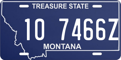 MT license plate 107466Z