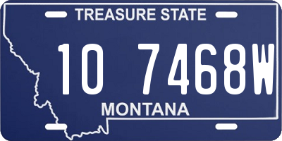 MT license plate 107468W