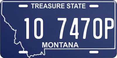 MT license plate 107470P