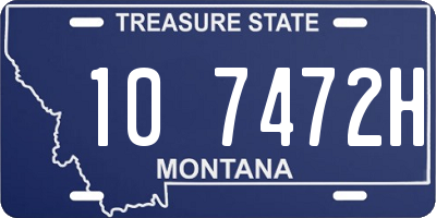 MT license plate 107472H