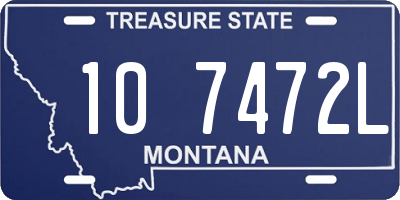 MT license plate 107472L