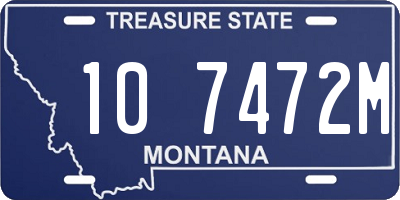 MT license plate 107472M