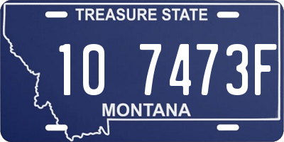MT license plate 107473F