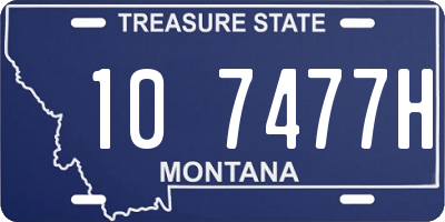 MT license plate 107477H