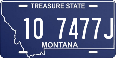 MT license plate 107477J