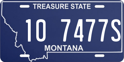 MT license plate 107477S