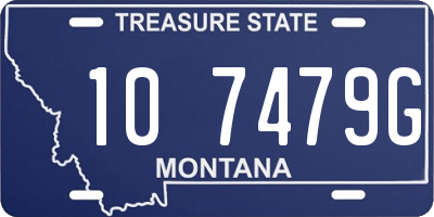 MT license plate 107479G