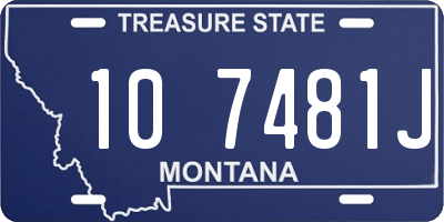 MT license plate 107481J