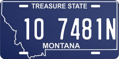 MT license plate 107481N