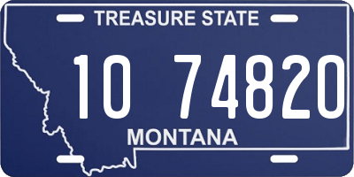 MT license plate 107482O