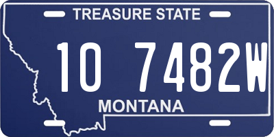 MT license plate 107482W