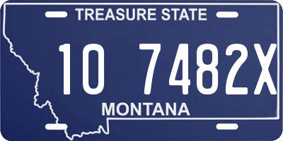 MT license plate 107482X