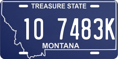 MT license plate 107483K