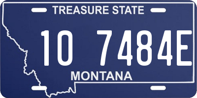 MT license plate 107484E