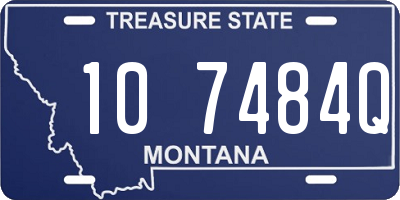 MT license plate 107484Q