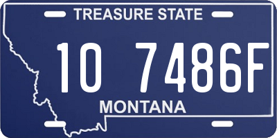 MT license plate 107486F