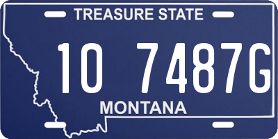 MT license plate 107487G