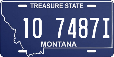 MT license plate 107487I