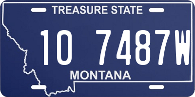 MT license plate 107487W