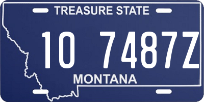 MT license plate 107487Z