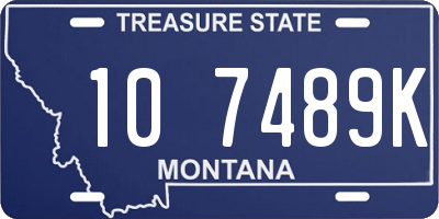 MT license plate 107489K