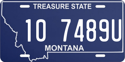 MT license plate 107489U