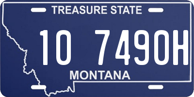 MT license plate 107490H